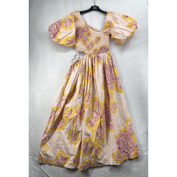 Free People Kalina Printed Midi Dress Size Xsmall - Picture 3 of 14